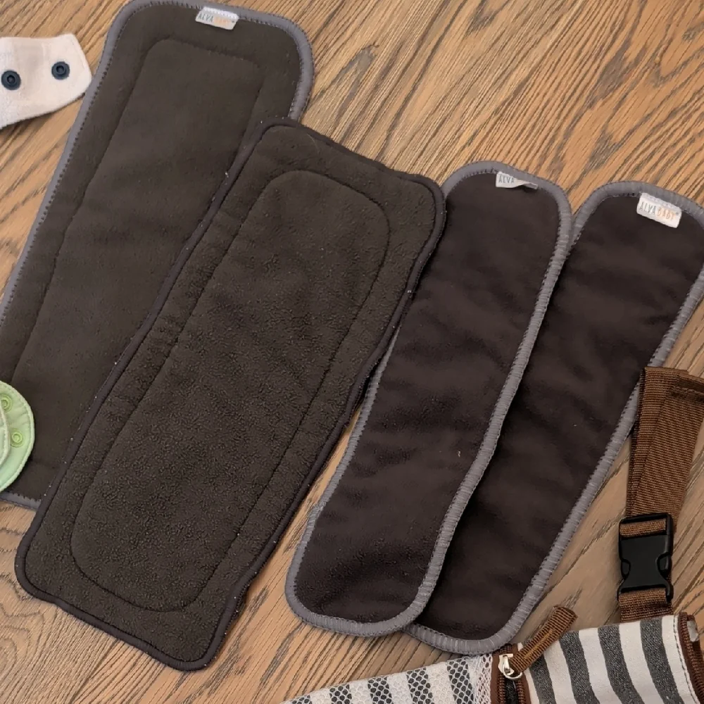 Cloth Diaper Bundle Covers And Inserts And Pouch — Multi-Color Set